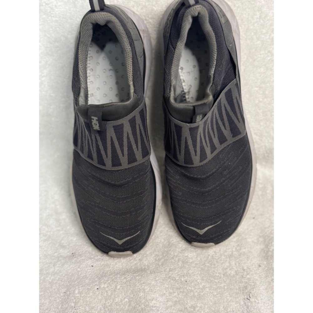 Hoka One One Hupana Slip Womens 9 Grey Black Walking Sneakers 1094002